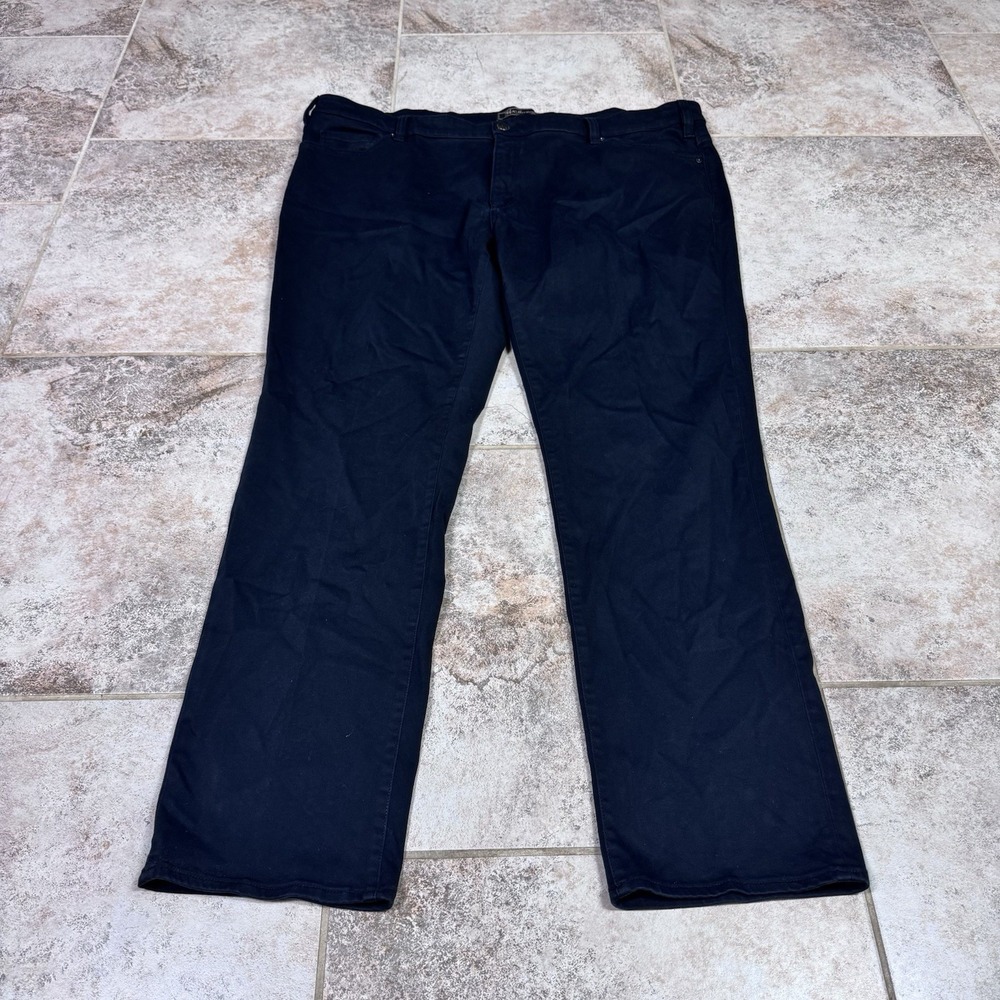 34 Heritage Pants Mens 48x34 Black Five Pocket Straight Fit Stretch Casual